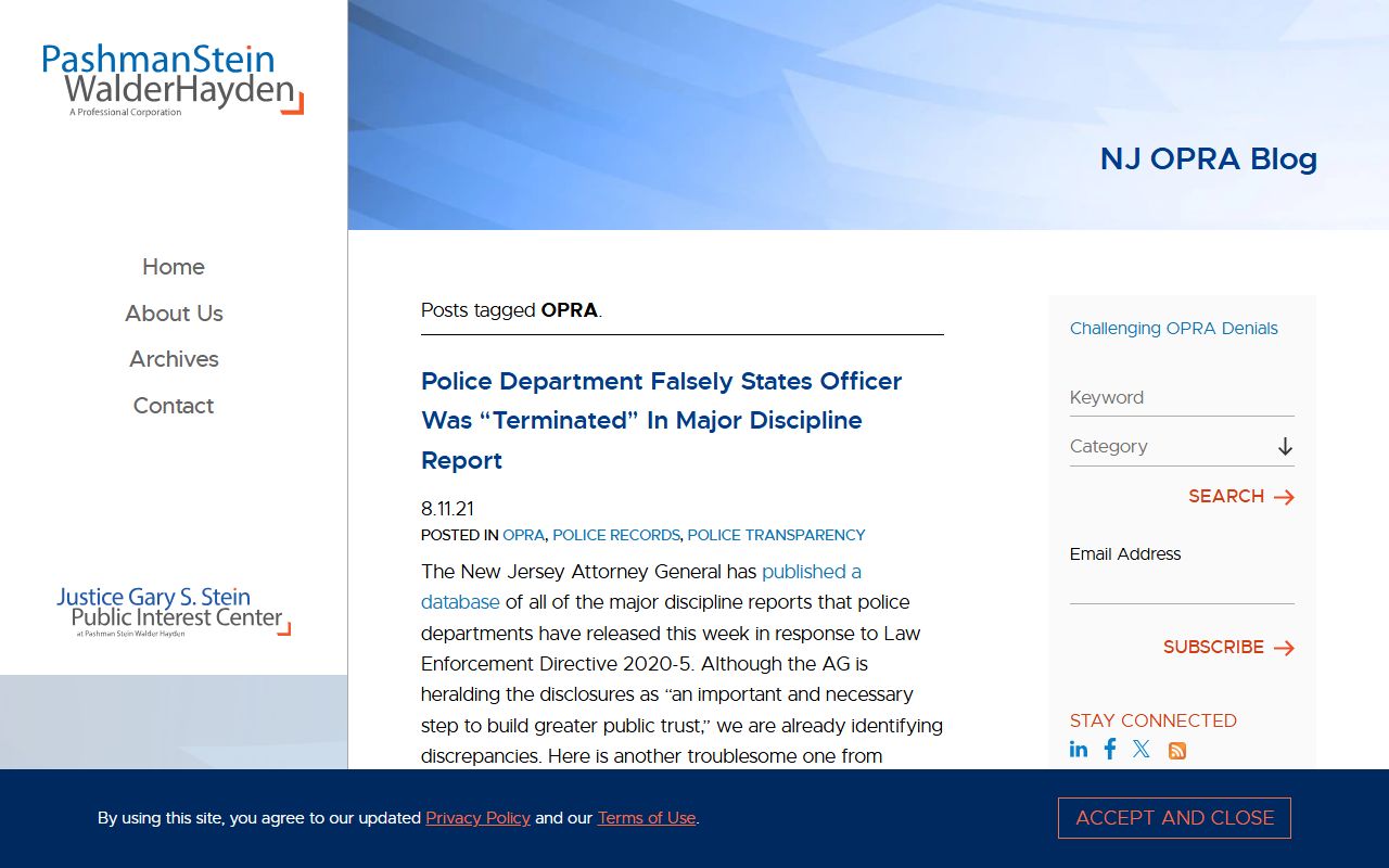 Camden 72 hour booking OPRA guidance for arrest records