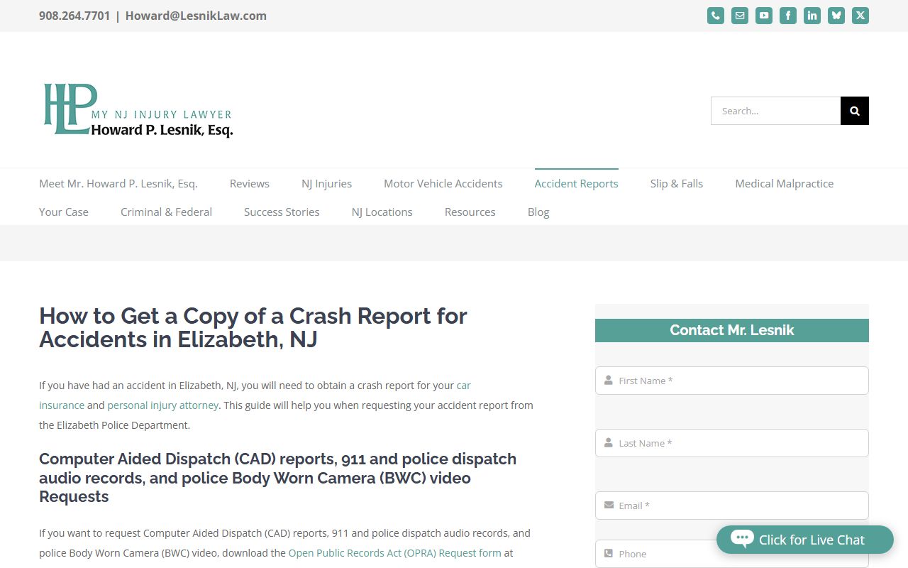 Elizabeth 72 hour booking police department records access