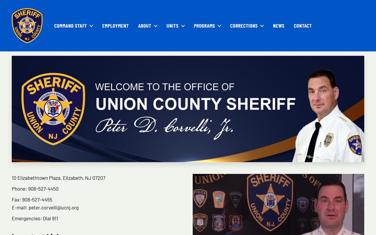 Elizabeth 72 hour booking Union County Sheriff booking records
