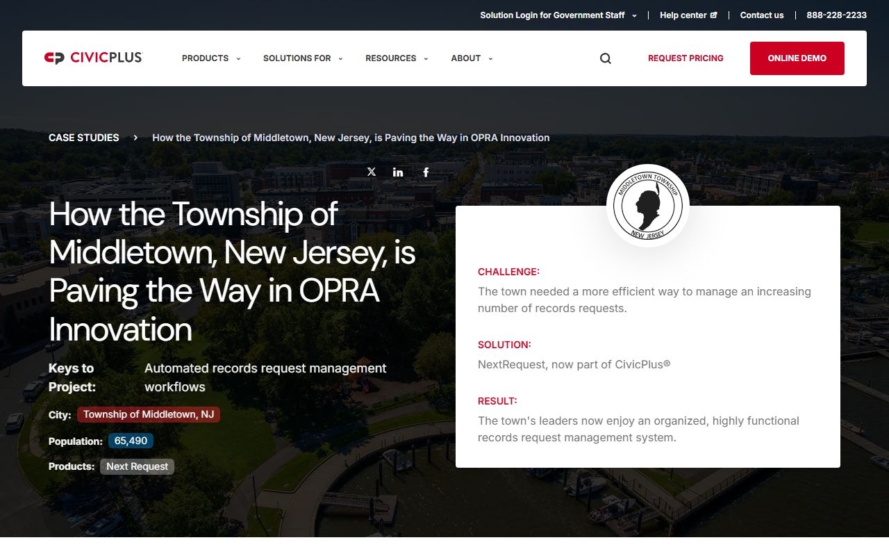 Middletown Township 72 hour booking police records system