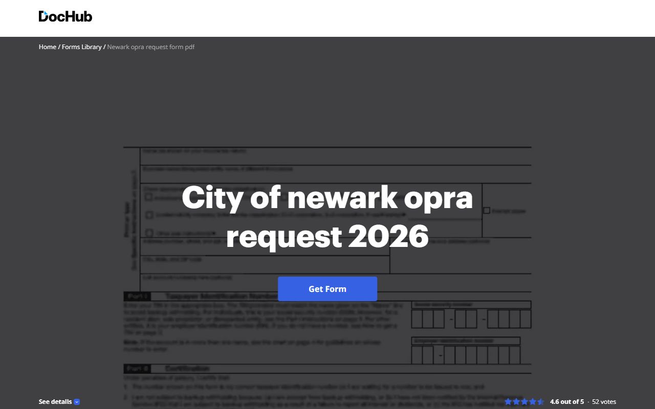 Newark 72 hour booking OPRA request form for police records