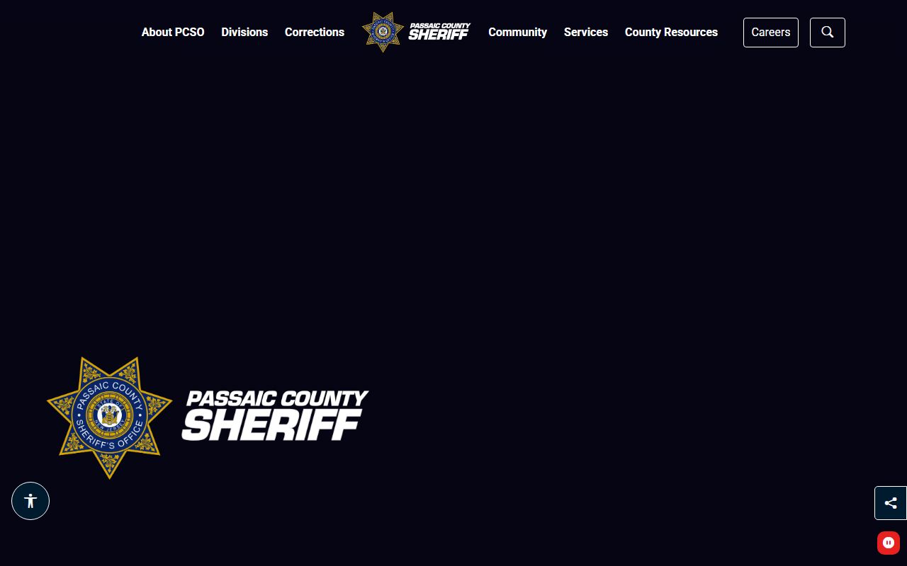 Passaic County 72 hour booking Sheriff's Office website