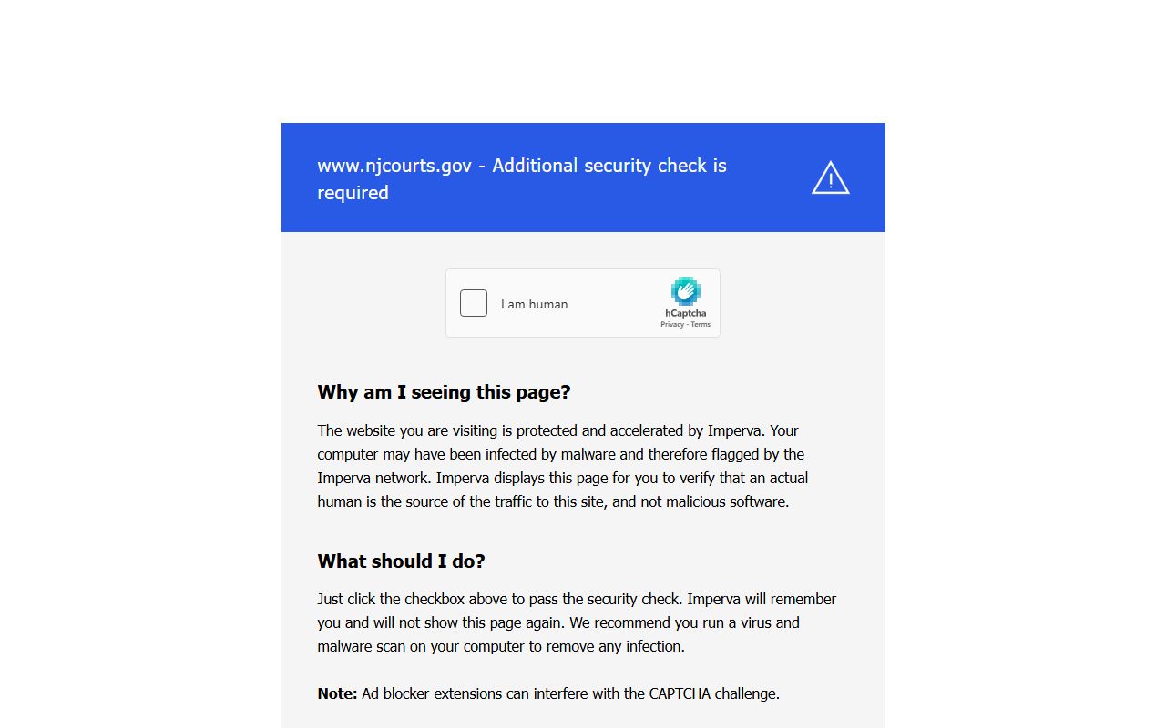 New Jersey Courts Find a Case 72 hour booking search