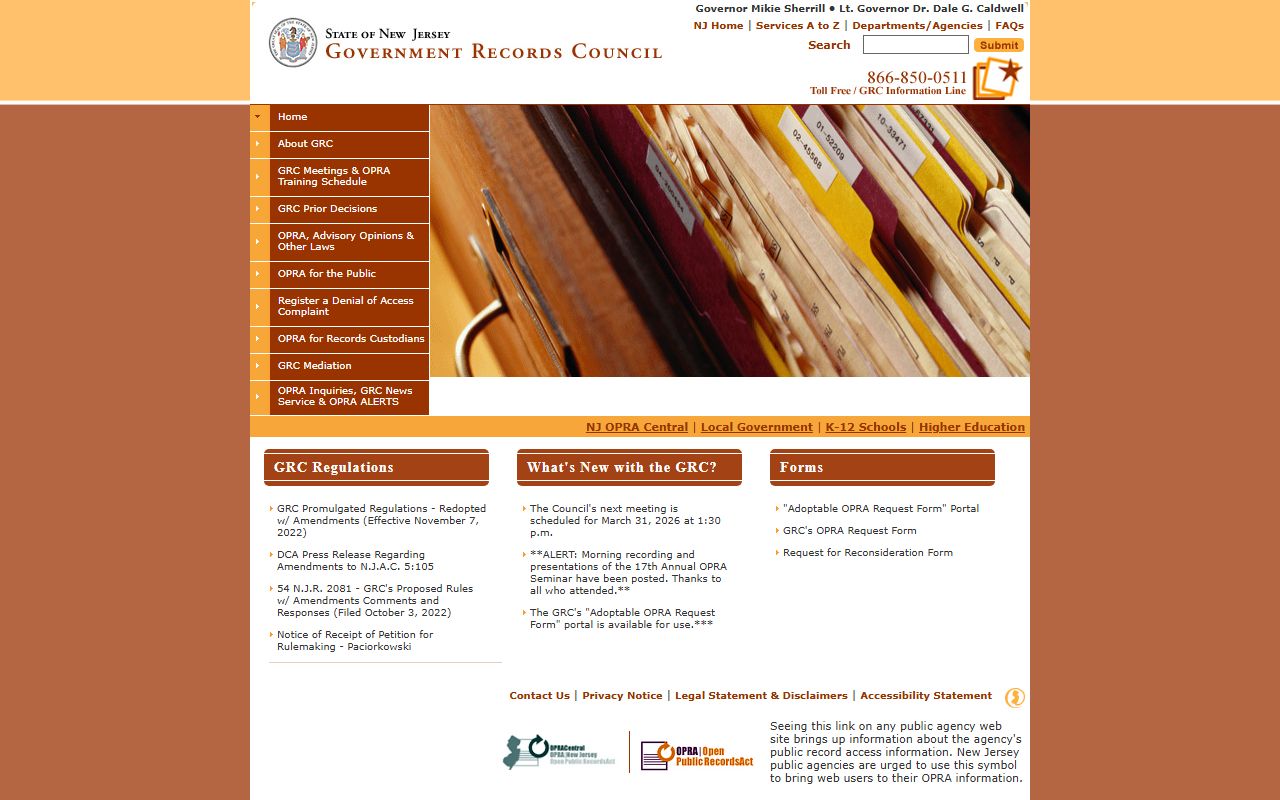 New Jersey Government Records Council 72 hour booking records