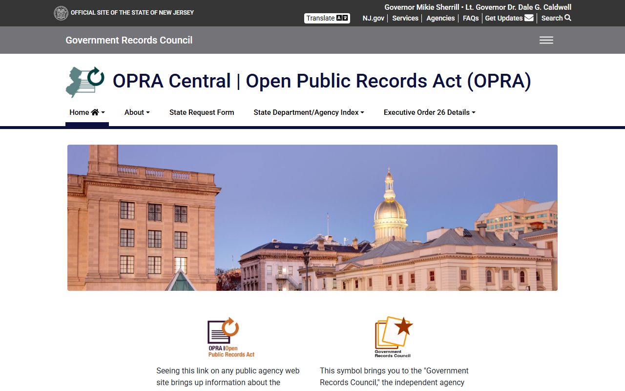 New Jersey OPRA Portal 72 hour booking records